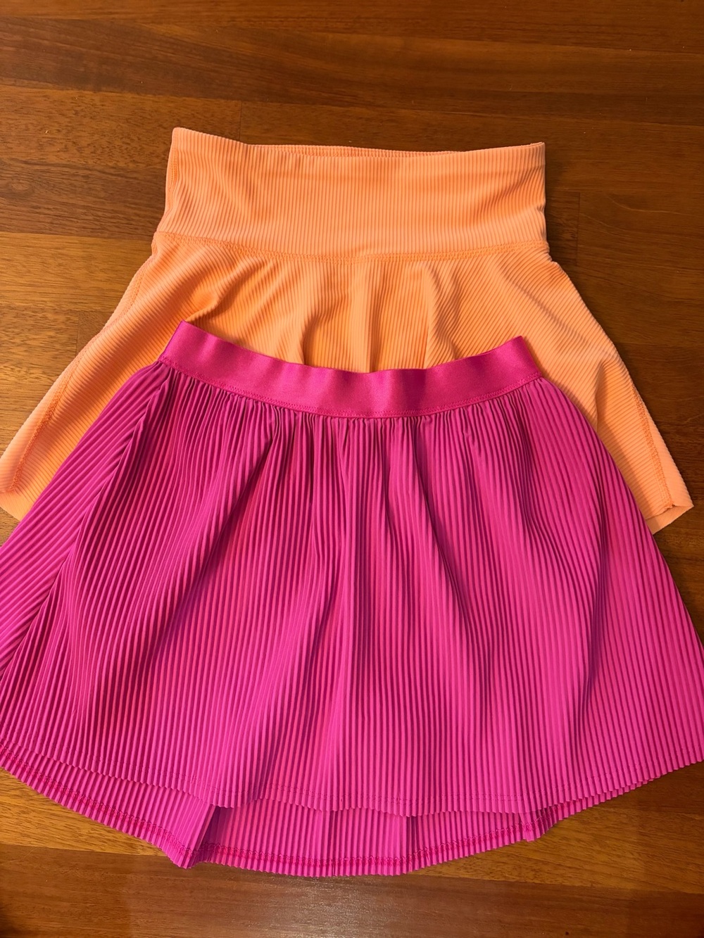 Girls Athletic Skorts- Hot Pink and Orange